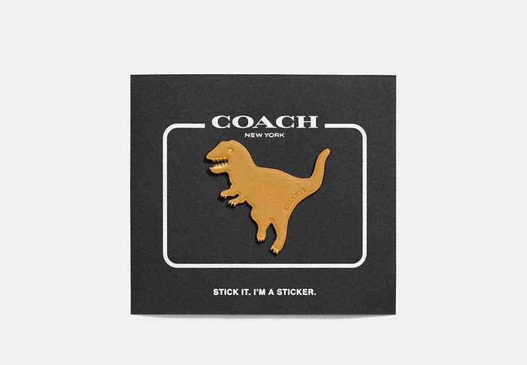 COACH®,REXY STICKER,Leather,Multicolor,Front View