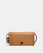 COACH®,DINKY,Leather,Mini,Pewter/Light Saddle,Front View