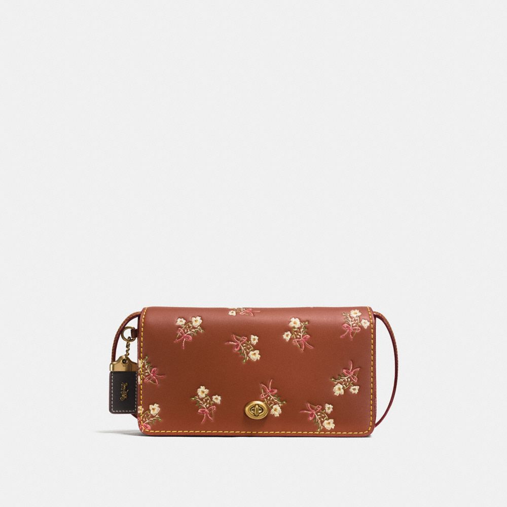COACH®,Dinky With Floral Bow Print,,Front View