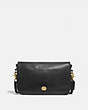 COACH®,RESTORED DINKY CROSSBODY 10,Leather,Brass/Black,Front View