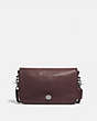 COACH®,RESTORED DINKY CROSSBODY 10,Leather,Brass/Mahogany,Front View