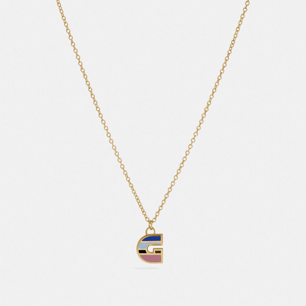 80\'s Retro Alphabet G Charm Necklace | COACH®