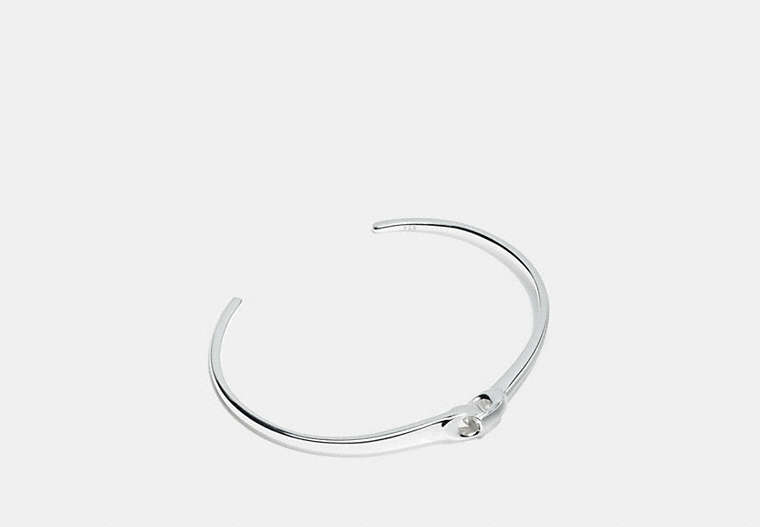 COACH®,SIGNATURE CHAIN LINK CUFF,Sterling Silver,Silver,Front View