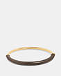 COACH®,WRAPPED BANGLE,Leather,Gold/SADDLE,Front View