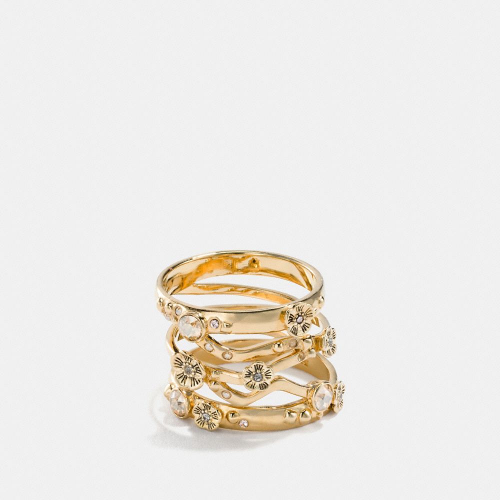 Demi Fine Tea Rose Stacked Ring