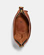 COACH®,RESTORED DUFFLE 15,Leather,Large,Brass/British Tan,Inside View,Top View