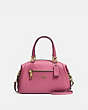 COACH®,Cuir,Or Clair/Rouge,Front View