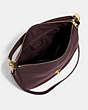 COACH®,TURNLOCK HOBO,Leather,Large,GD/Burgundy,Inside View,Top View
