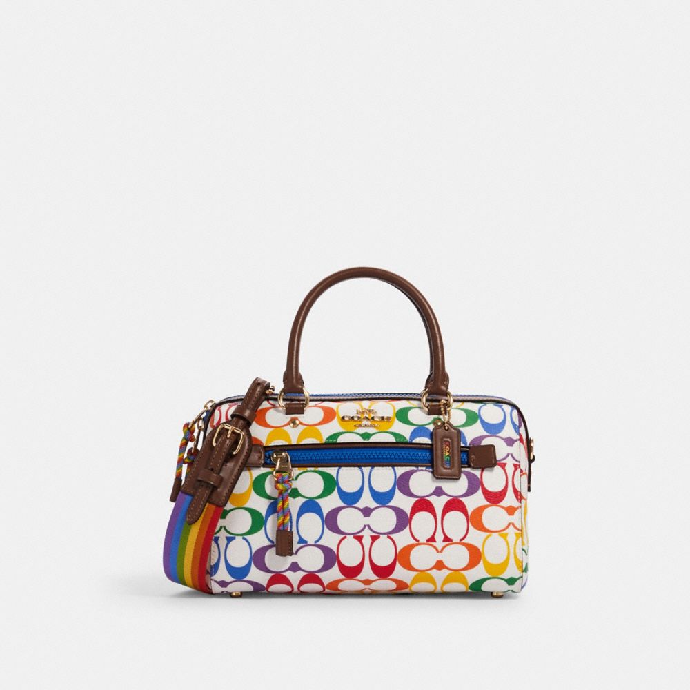 Coach Multicolor Canvas and Leather Tote Coach