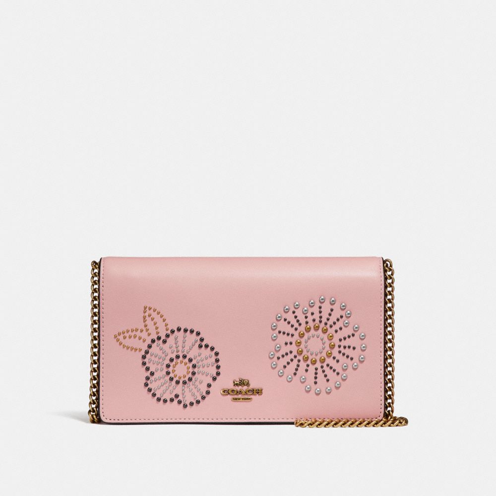 Coach clutch tea online rose