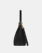 COACH®,CLARKSON HOBO,Pebbled Leather,Large,Light Gold/Black,Angle View