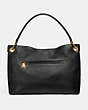 COACH®,CLARKSON HOBO,Pebbled Leather,Large,Light Gold/Black,Back View