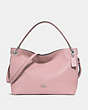 COACH®,CLARKSON HOBO,Pebbled Leather,Large,Silver/Peony,Front View