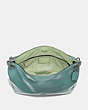 COACH®,CLARKSON HOBO,Pebbled Leather,Large,Silver/Sage,Inside View,Top View