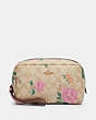 Boxy Cosmetic Case In Signature Canvas With Prairie Rose Print