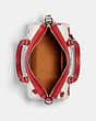 COACH®,MICRO ROWAN CROSSBODY WITH LADYBUG PRINT,mixedmaterial,Silver/Chalk/ Red Multi,Inside View,Top View