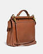 COACH®,RESTORED WILLIS TOP HANDLE,Leather,Medium,Brass/British Tan,Angle View