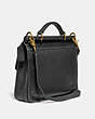 COACH®,RESTORED WILLIS TOP HANDLE,Leather,Medium,Brass/Black,Angle View