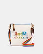 COACH®,JES SLIM CROSSBODY WITH RAINBOW HORSE AND CARRIAGE,Leather,Gold/Chalk Multi,Front View