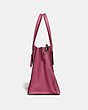 COACH®,CHARLIE CARRYALL,Pebbled Leather,Large,Gold/Dusty Pink,Angle View