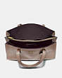 COACH®,CHARLIE CARRYALL,Pebbled Leather,Large,Gold/Stone B,Inside View,Top View