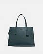 COACH®,CHARLIE CARRYALL,Pebbled Leather,Large,Gunmetal/Cypress,Front View