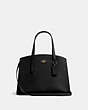 COACH®,CHARLIE CARRYALL,Pebbled Leather,Large,Light Gold/Black,Front View