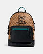 West Backpack In Signature Canvas With Rexy By Guang Yu