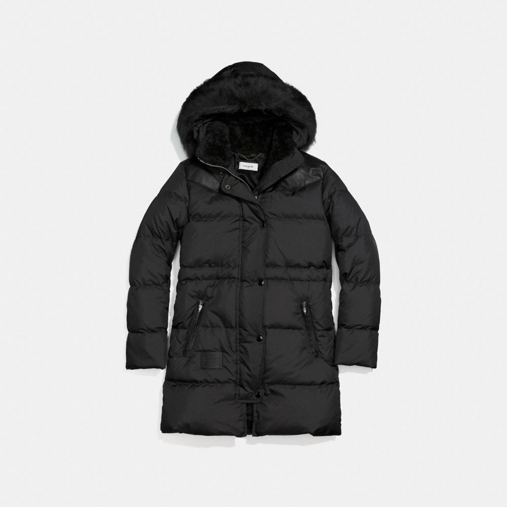 Coach long puffer coat best sale