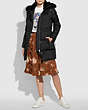 COACH®,SHEARLING PUFFER COAT,Polyester,Black,Scale View
