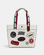 Coach │ Marvel Jes Tote In Signature Canvas With Patches