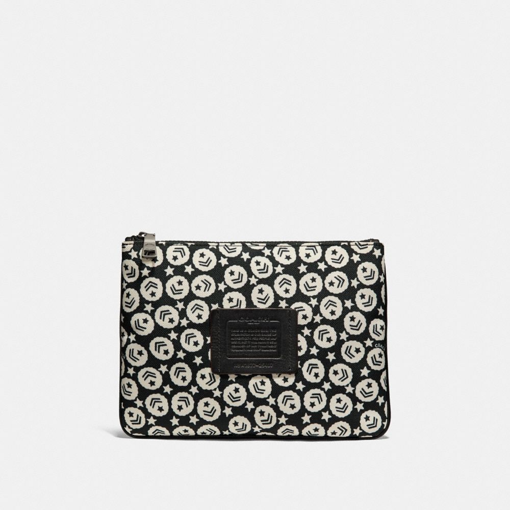 Multifunctional Pouch With Chevron Star Print