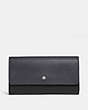 COACH®,MULTIFUNCTIONAL WALLET IN COLORBLOCK,Leather,Midnight/Black,Front View