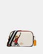 COACH®,COACH │ MARVEL JES CROSSBODY WITH CAROL DANVERS,Leather,Gold/Chalk Multi,Front View