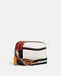 COACH®,COACH │ MARVEL JES CROSSBODY WITH CAROL DANVERS,Leather,Gold/Chalk Multi,Angle View