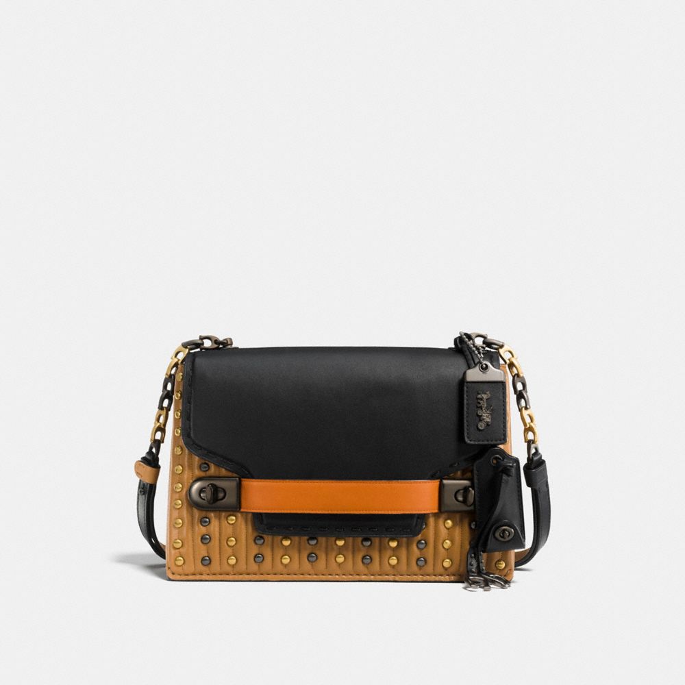 COACH Coach Swagger Chain Crossbody With Colorblock Quilting