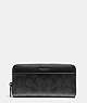 COACH®,ACCORDION WALLET IN SIGNATURE CANVAS,Black/Black/Oxblood,Front View