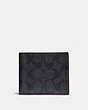 COACH®,3-IN-1 WALLET IN SIGNATURE CANVAS,Black/Black/Oxblood,Front View