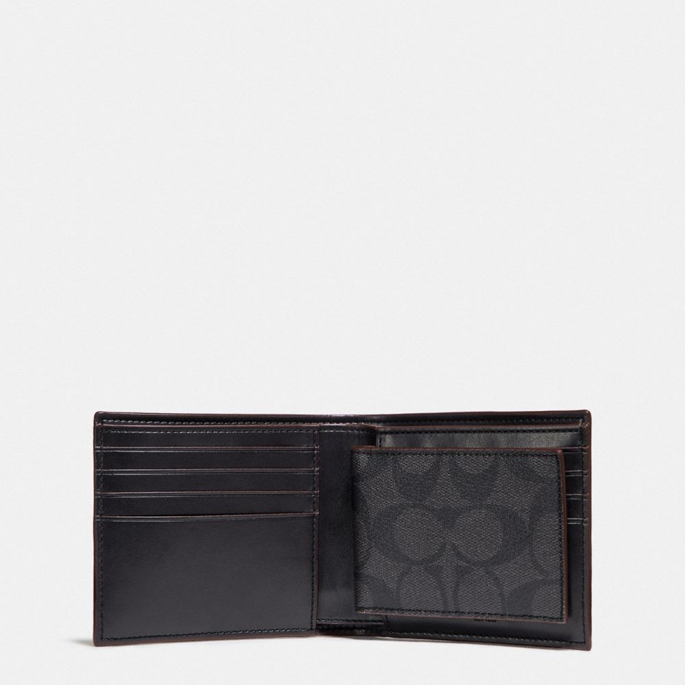 Coach Outlet 3 in 1 Wallet - Men's Wallets - Black