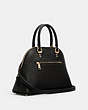 COACH®,KATY SATCHEL,Leather,Large,Gold/Black,Angle View