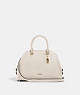 COACH®,KATY SATCHEL,Leather,Large,Gold/Chalk,Front View