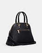 COACH®,KATY SATCHEL,Leather,Large,Gold/Midnight,Angle View
