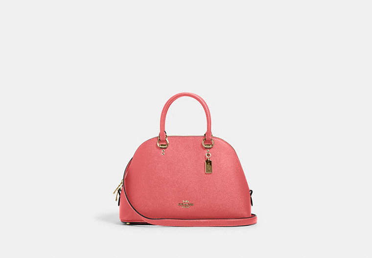 COACH®,SATCHEL KATY,Cuir,Or/Limonade rose,Front View