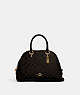 COACH®,KATY SATCHEL IN SIGNATURE CANVAS,pvc,Large,Gold/Brown Black,Front View
