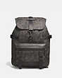 COACH®,BLEECKER UTILITY BACKPACK WITH CAMO PRINT,Smooth Leather,Large,Black Copper/Charcoal,Front View