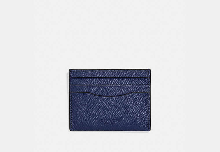 COACH®,CARD CASE,Leather,CADET,Front View