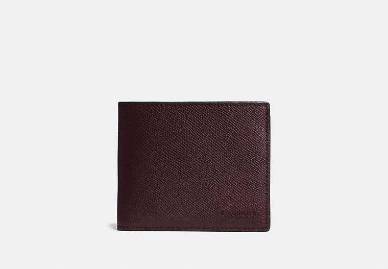 COACH®,3-IN-1 WALLET,pusplitleather,OXBLOOD,Front View