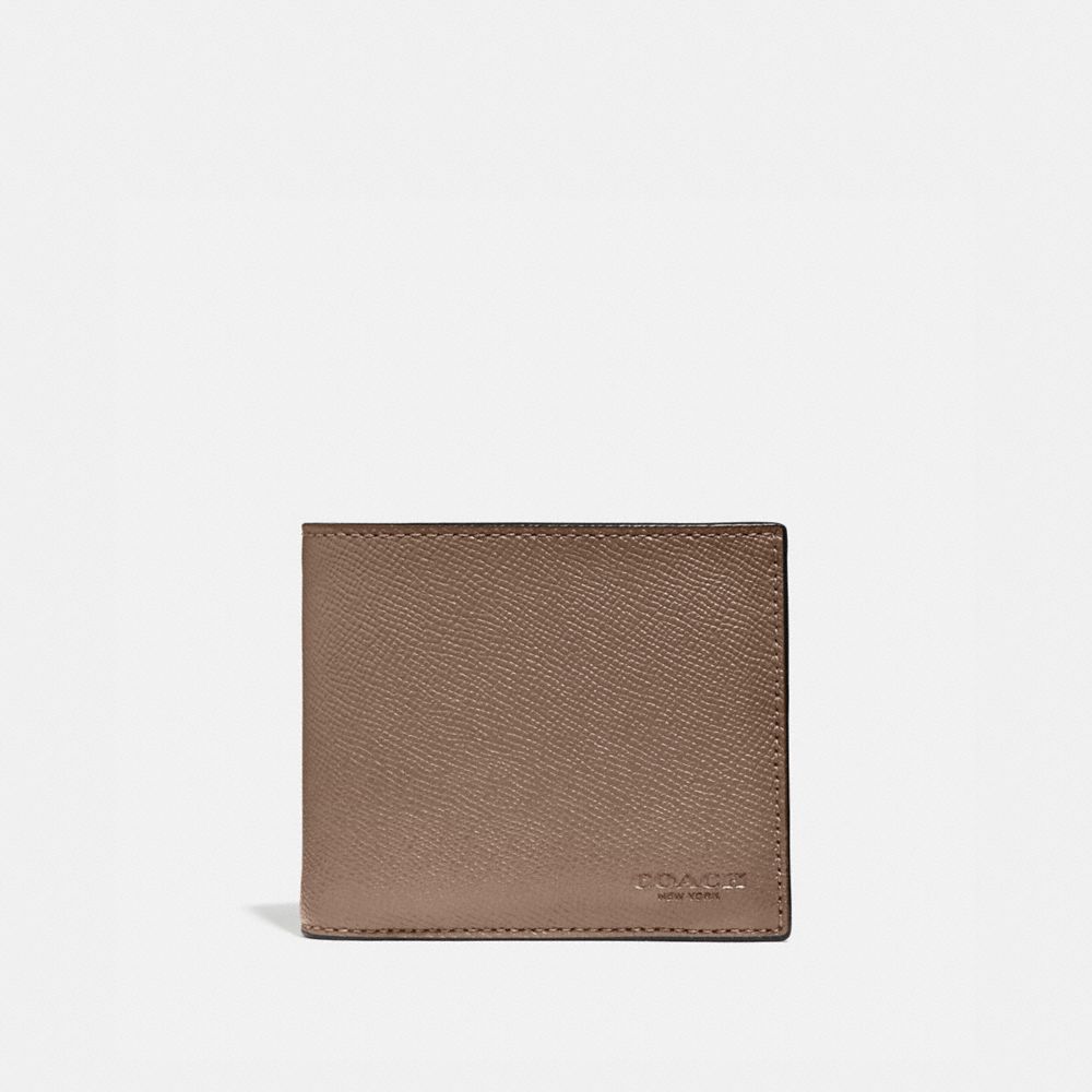 COACH®,3-IN-1 WALLET,pusplitleather,Elm,Front View