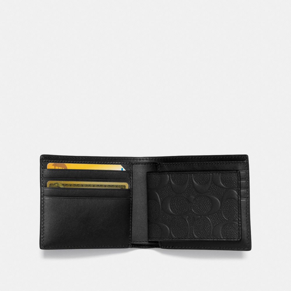 COACH®,3 In 1 Wallet In Signature Leather,,Inside View,Top View