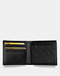 COACH®,3-IN-1 WALLET IN SIGNATURE LEATHER,PU Split Leather,Black,Inside View,Top View